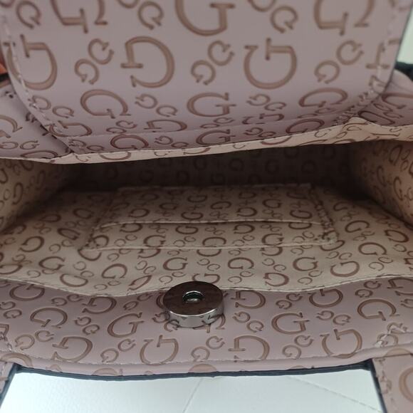 GUESS 90s Monogram Mini Tote Dusty Pink NWOT Vintage - Picture 12 of 12